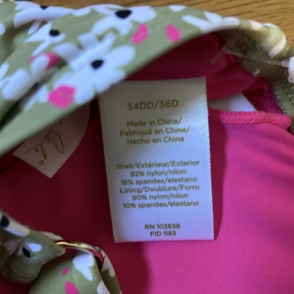 Anne Cole Retro Underwire Bikini Swim Top 34DD/36D - Picture 6 of 8